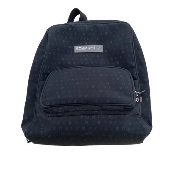 Sonia Rykiel nylon backpack signature black logo main image 7